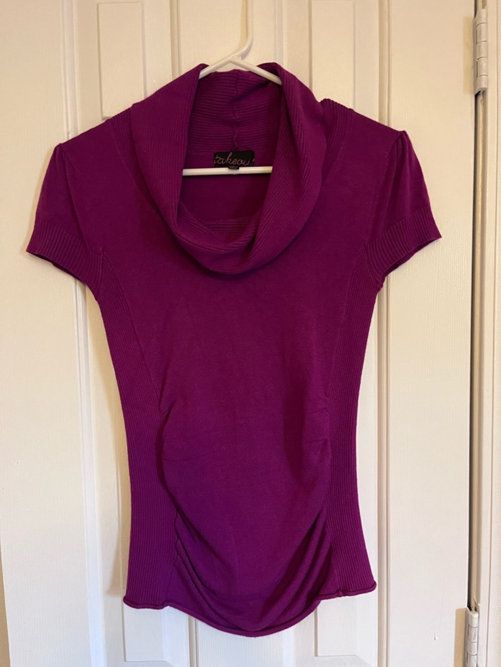 Magenta Women’s Cowl Neck Blouse Size S